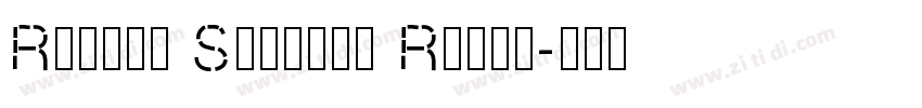 Rowton Stencil Regul字体转换